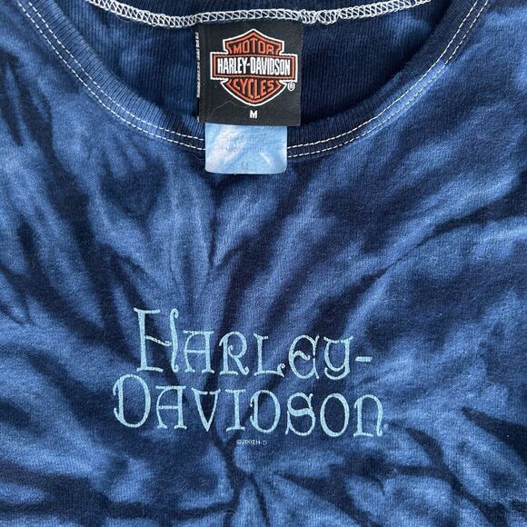 VINTAGE HARLEY DAVIDSON - WOMEN'S MEDIUM - Y2K TIE DYE T-SHIRT - Picture 4 of 7